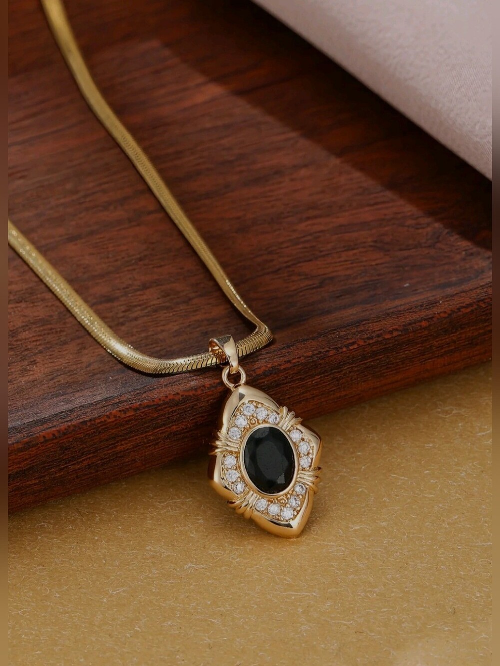 Vintage Art Deco Lab Created Diamond And Sapphire Wedding Gift Necklace